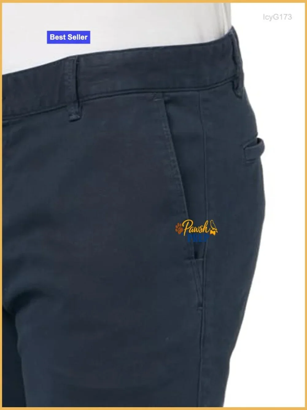 Slim Fit Stretch Cotton Chino Trousers Size 35x32